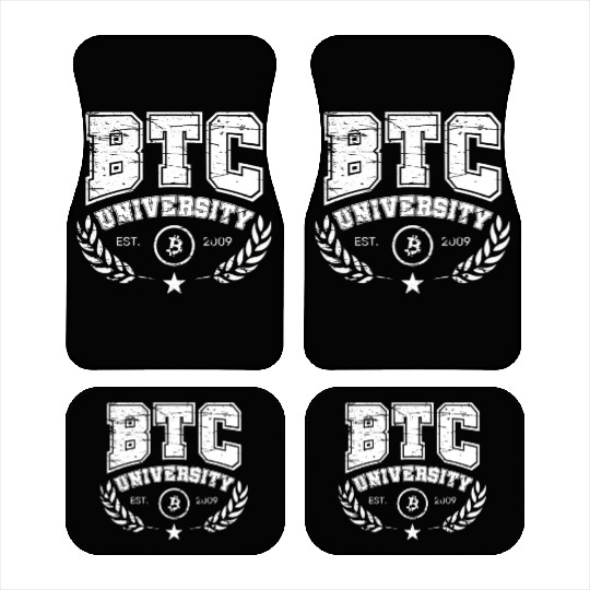 BTC University Bitcoin College vintage retro Car Mats