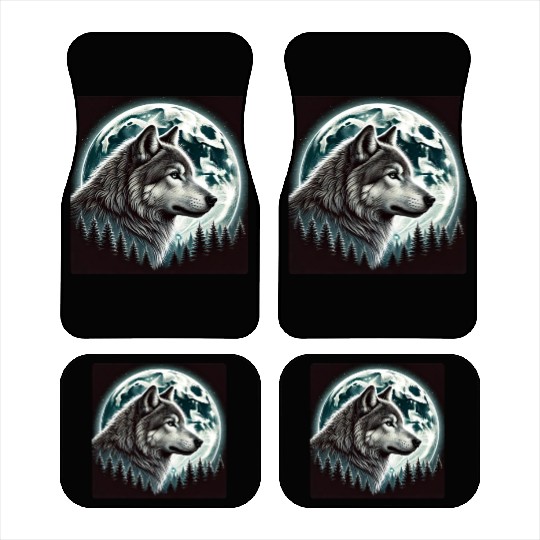 Nature Moon Alpha Cute Wolf Moon nature Car Mats