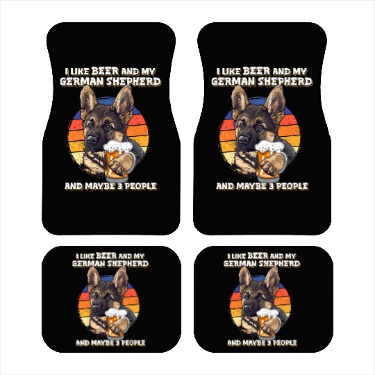 Shepherd Dog LIKE BEER AND GERMAN SHEPHERD Car Mats