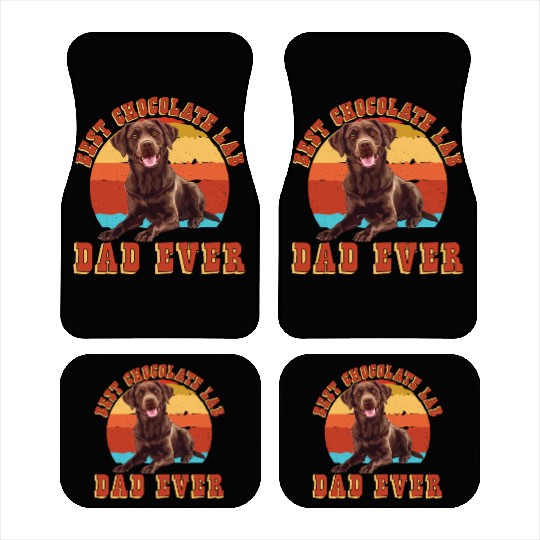 Brown Labrador BEST CHOCOLATE LAB DAD EVER Men Car Mats