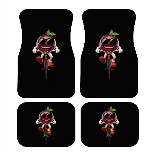 Cranberry Cycling On Bike Realistic Car Mats