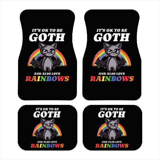 Goth Rock Satan Unicorn Festivals Death Metal Car Mats