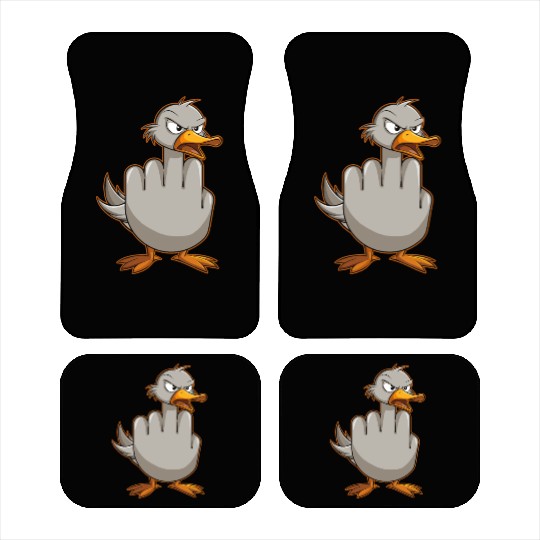 Funny Rude Seagull Outfit Gift for Men and Women Car Mats
