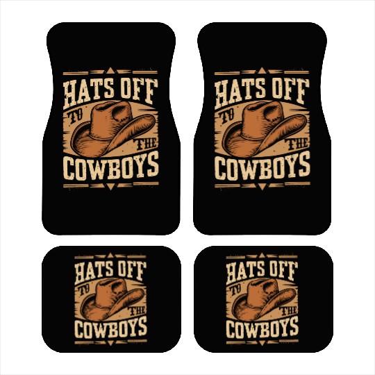 Cowboy Lifestyle Western Theme with Horses and Car Mats