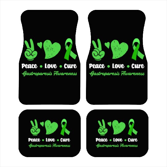 Peace Love Cure Gastroparesis Awareness Car Mats