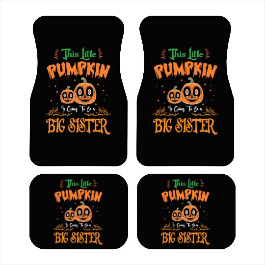 Pumpkin Big Sister Car Mats