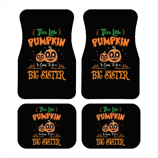 Pumpkin Big Sister Car Mats