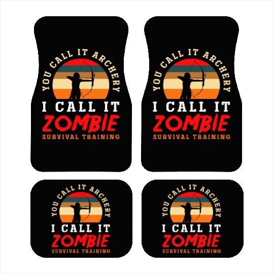 Bow Retro Hobby Zombie Archery Car Mats