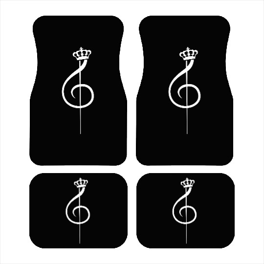 Crown Music Clef Note King Queen Prince Princess Car Mats
