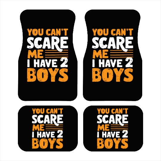 Can't Scare Funny Dad of 2 Boys Father's Day Car Mats