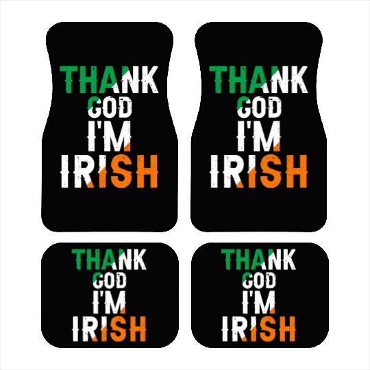 St Patricks Thank God Im Irish Premium Car Mats