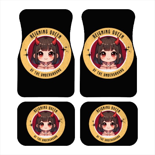 Queen of underground mean girl cute kawaii design Car Mats