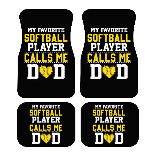 Softball Dad Funny Daddy Father's Day Car Mats
