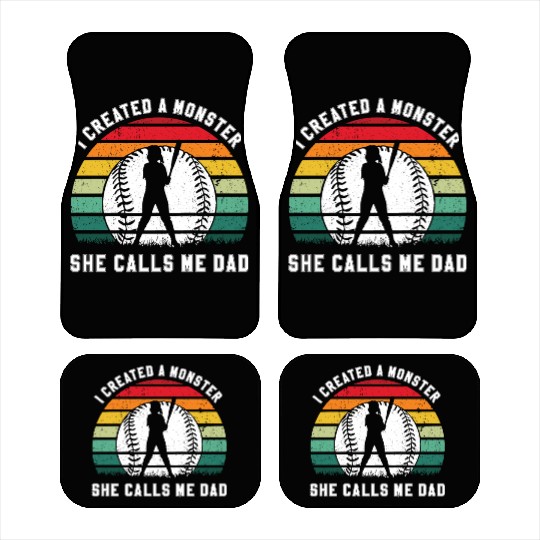 Calls Me Softball Dad Funny Daddy Father's Day Car Mats