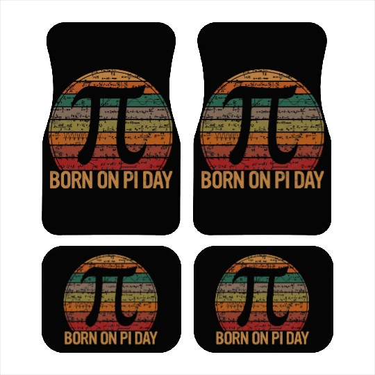 Born on Pi Day Math Equations Sunset Gift Geek Car Mats