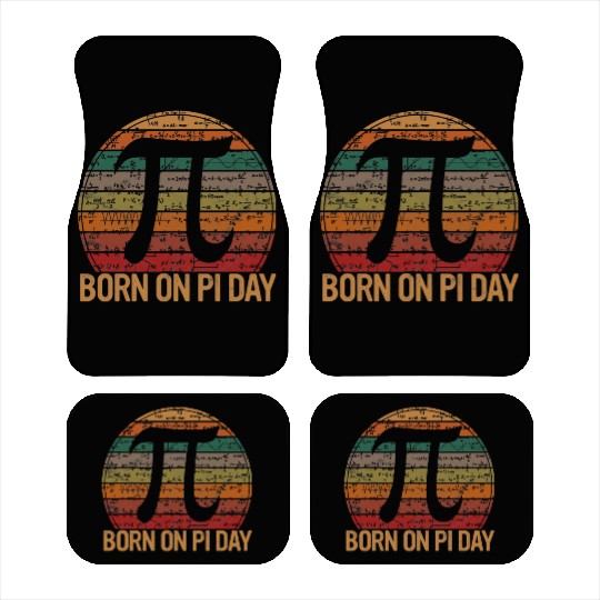 Born on Pi Day Math Equations Sunset Gift Geek Car Mats