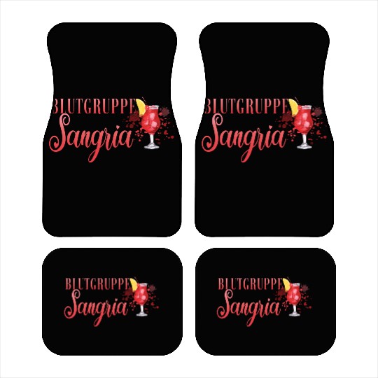 Cocktail Bartender Blutgruppe Sangria Car Mats