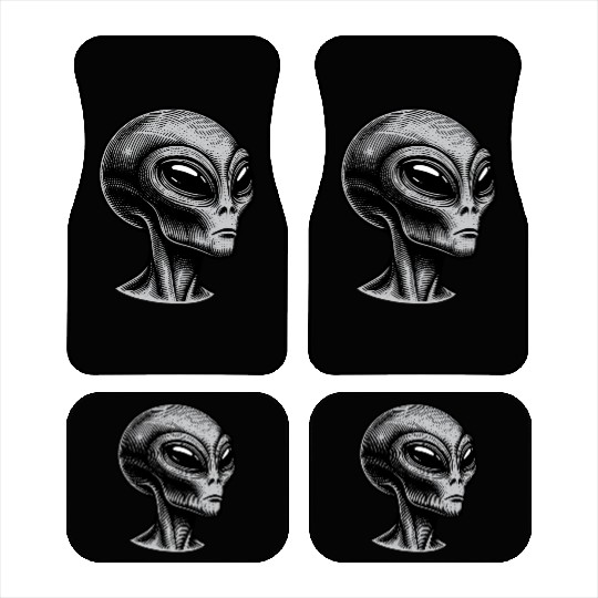 Grey Alien Car Mats