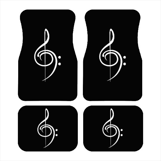Music Clef Note French Violin Treble Bass Sound Car Mats
