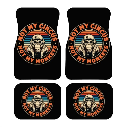 Not my Circus, not my Monkeys! Funny Animal Monkey Car Mats