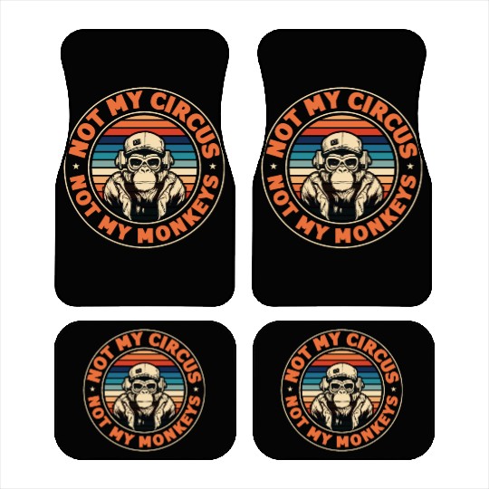 Not my Circus, not my Monkeys! Funny Animal Monkey Car Mats