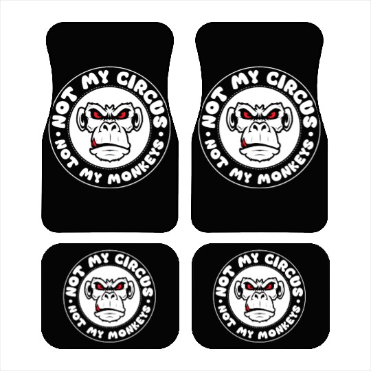 Not my Circus, not my Monkeys! Funny Animal Monkey Car Mats