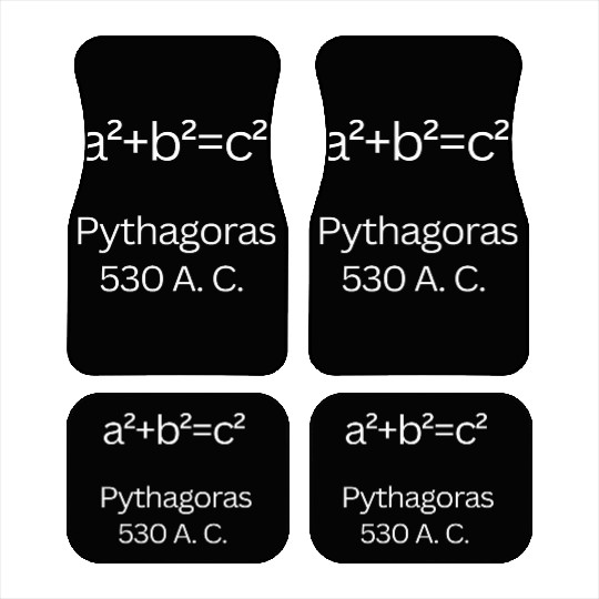 Math Geek Chic: Wear These Iconic Equations! Car Mats