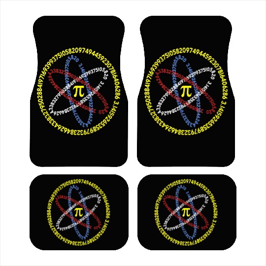 Math Lover Pi Day Atom Symbol Numbers 3.14 Car Mats