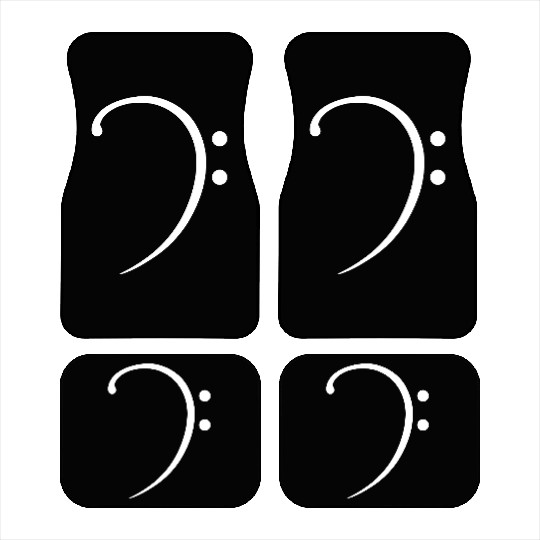 Music Bass Clef Note Cool Sound Symbol Two Points Car Mats