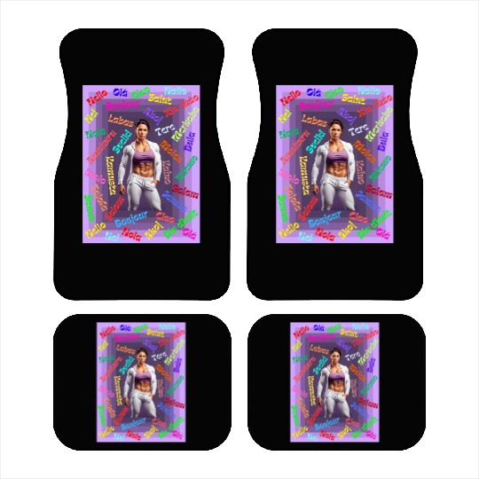 Multi language gym design Car Mats