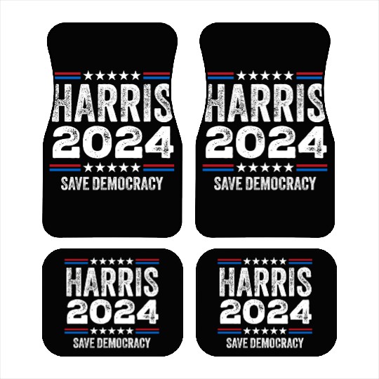 Kamala Harris 2024 Save Democracy US Election Car Mats