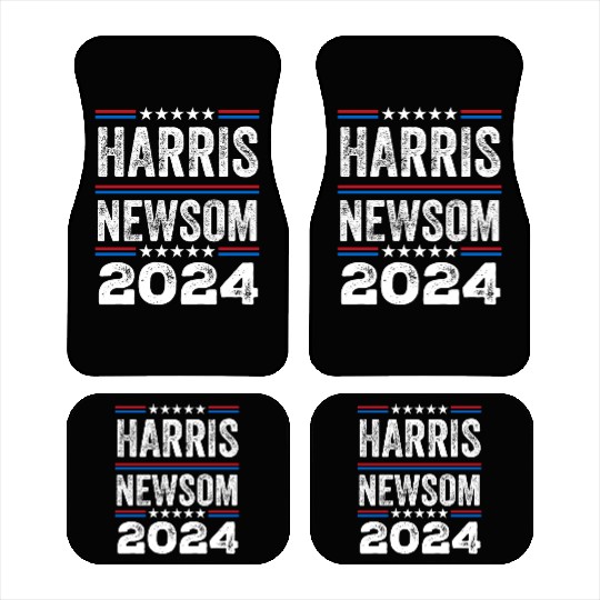 Kamala Harris Newsom 2024 US Election Democrat Car Mats