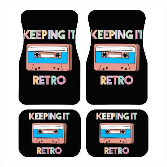 KEEPING IT RETRO - 90's RETRO CASSETTE TAPE DESIGN Car Mats