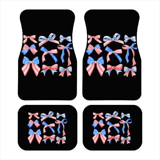 Red White Blue American Coquette Car Mats
