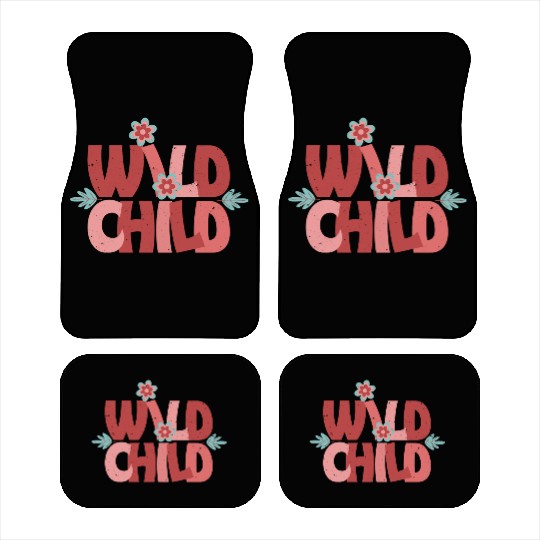 Wild Child - Cute Retro Flower Car Mats