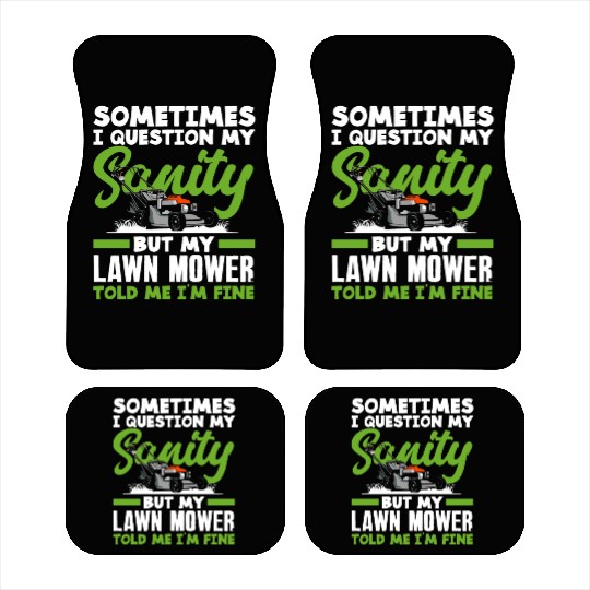 Landscaper Gardener Sanity Lawn Mower Car Mats