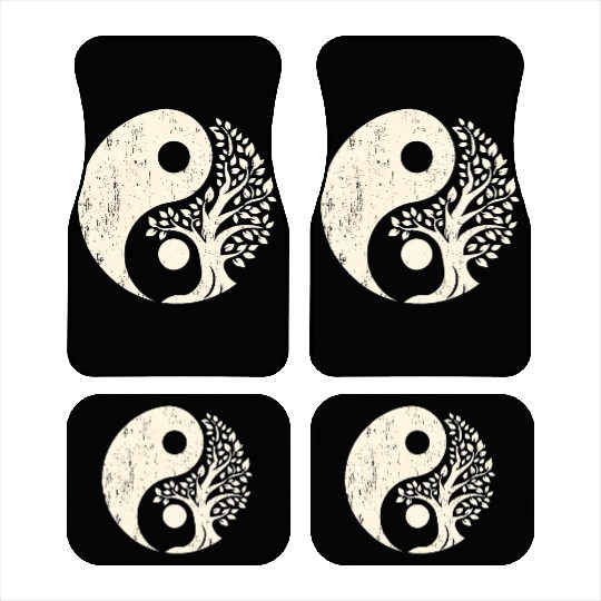 Nature's Balance: Yin Yang Tree of Life Car Mats
