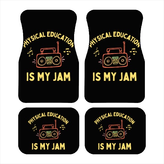 Women's Physical Education is My Jam PE Teacher Car Mats