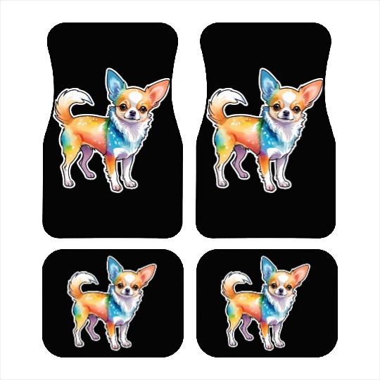 Chihuahua Watercolor Car Mats
