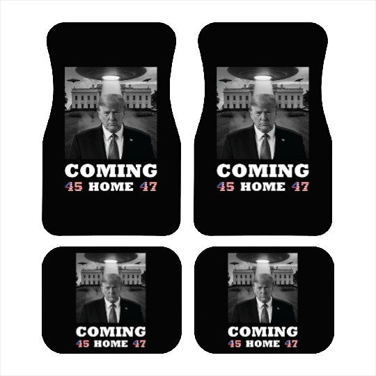 Trump Coming Home with UFOs over the White House Car Mats