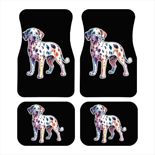Dalmatian Dog Watercolor Car Mats