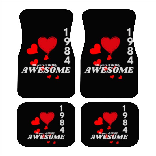 Funny 40th Birthday Gift Car Mats for Men women