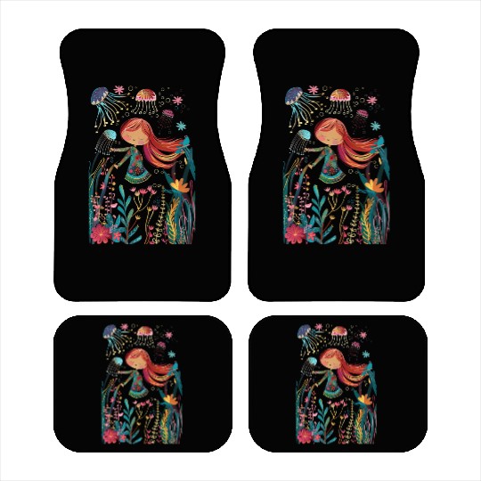 jellyfish girl Car Mats