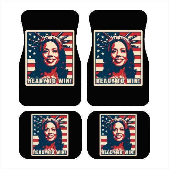 Kamala Harris, Election 2024, Ready To Win Car Mats