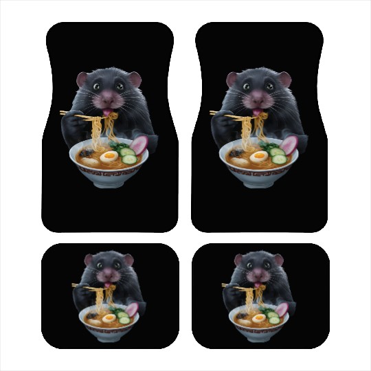 Mole Eating Ramen Realistic Car Mats