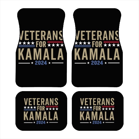Veterans For Kamala Harris 2024 Election Car Mats