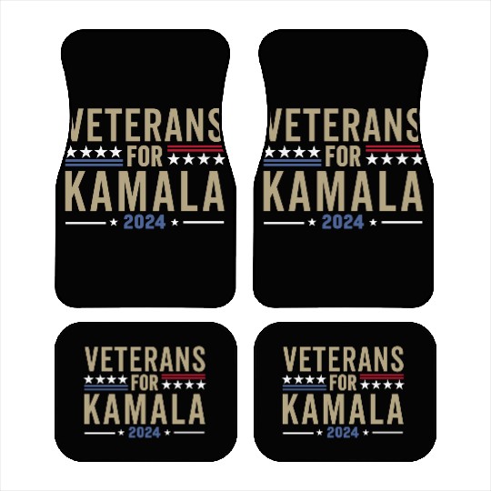 Veterans For Kamala Harris 2024 Election Car Mats