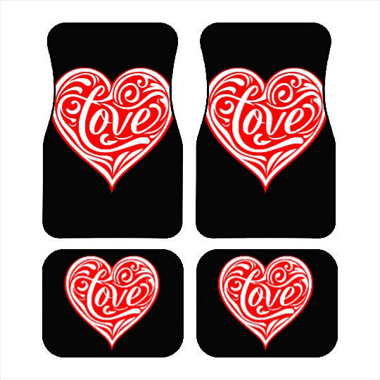 Tribal Love Heart LIKE US ON FACEBOOK # Car Mats