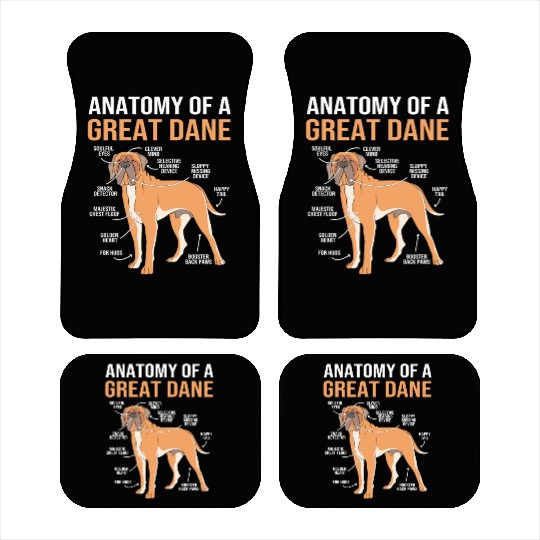 Funny Dog Owner Anatomy Of A Great Dane Car Mats