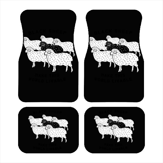 Black sheep make this world livable Car Mats